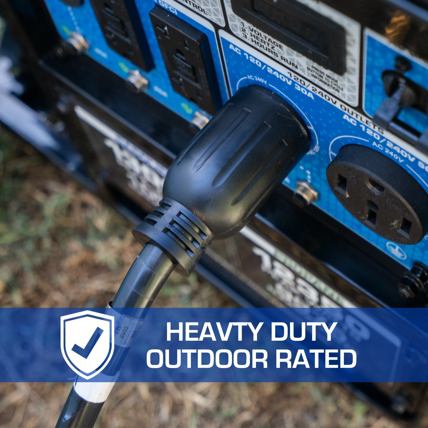 DuroMax XP3050GC 30-Amp 50-Foot 10-Gauge L14-30 Heavy Duty Generator Power Cord for Home Backup, Black 9 DuroMax XP3050GC 30-Amp 50-Foot 10-Gauge L14-30 Heavy Duty Generator Power Cord For Home Power Backup, Black