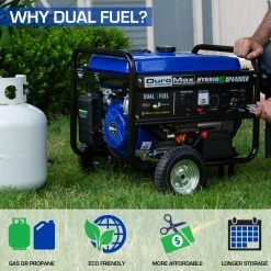 DuroMax XP4400EH 4400-Watt Portable Dual Fuel Generator - Gas & Propane Powered 12 Dual Fuel Generators DuroMax XP4400EH 4,400 Watt Portable Dual Fuel Gas Propane Generator