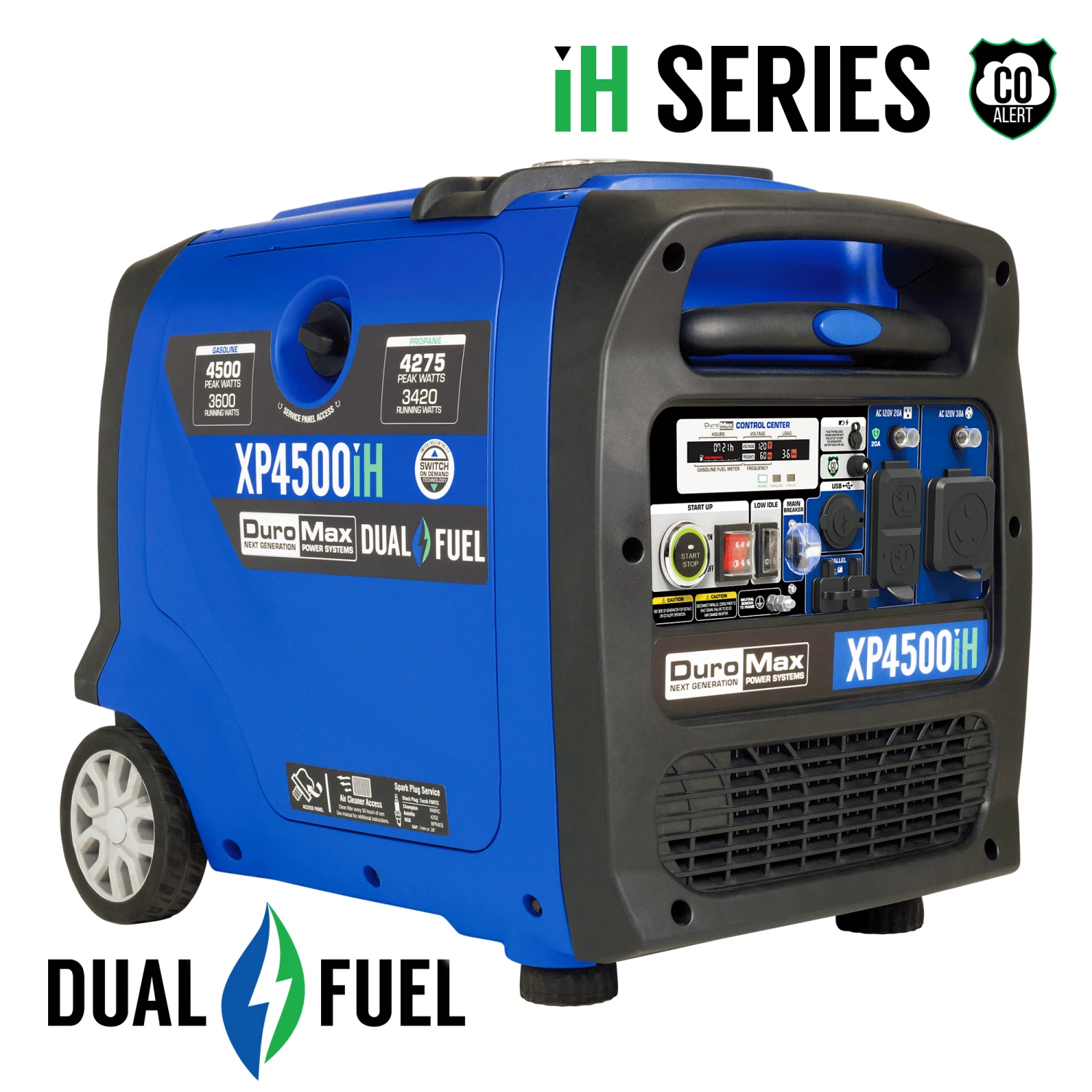 DuroMax XP4500iH 4500-Watt Portable Dual Fuel Inverter Generator with CO Alert - Reliable Power for Home, Jobsite & Recreation 3 DuroMax XP4500iH 4,500 Watt Portable Dual Fuel Inverter Generator W/ CO Alert Dual Fuel Generators
