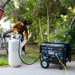 DuroMax XP4850HX 4,850 Watt Portable Dual Fuel Gas Propane CO Alert Generator Gasoline Generators