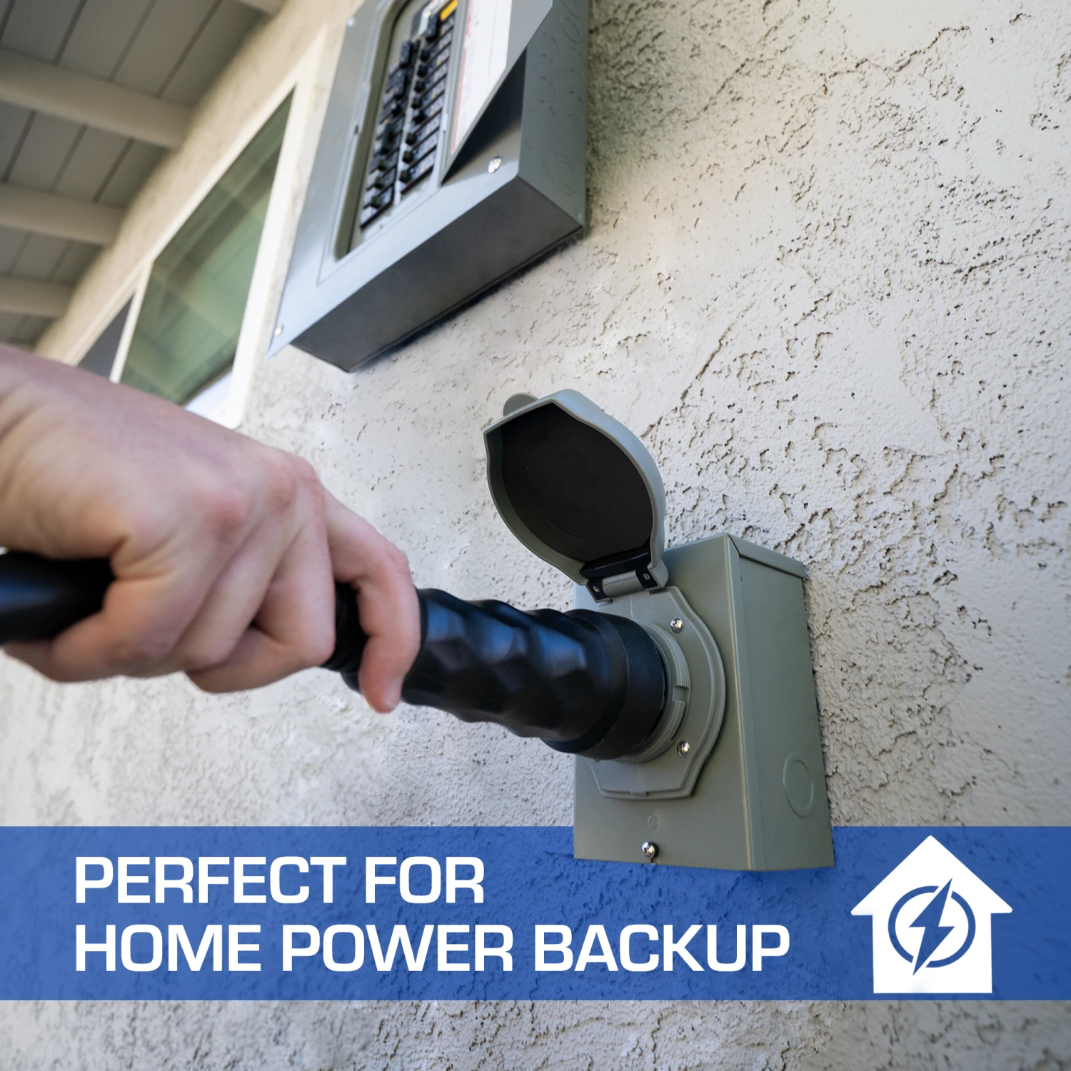 DuroMax XP5015GC 50-Amp 15-Foot Heavy Duty Generator Power Cord for Home Backup, Black 4 Generator Accessories DuroMax XP5015GC 50-Amp 15-Foot 6-Gauge 14-50 CS6364 Heavy Duty Generator Power Cord For Home Power Backup, Black