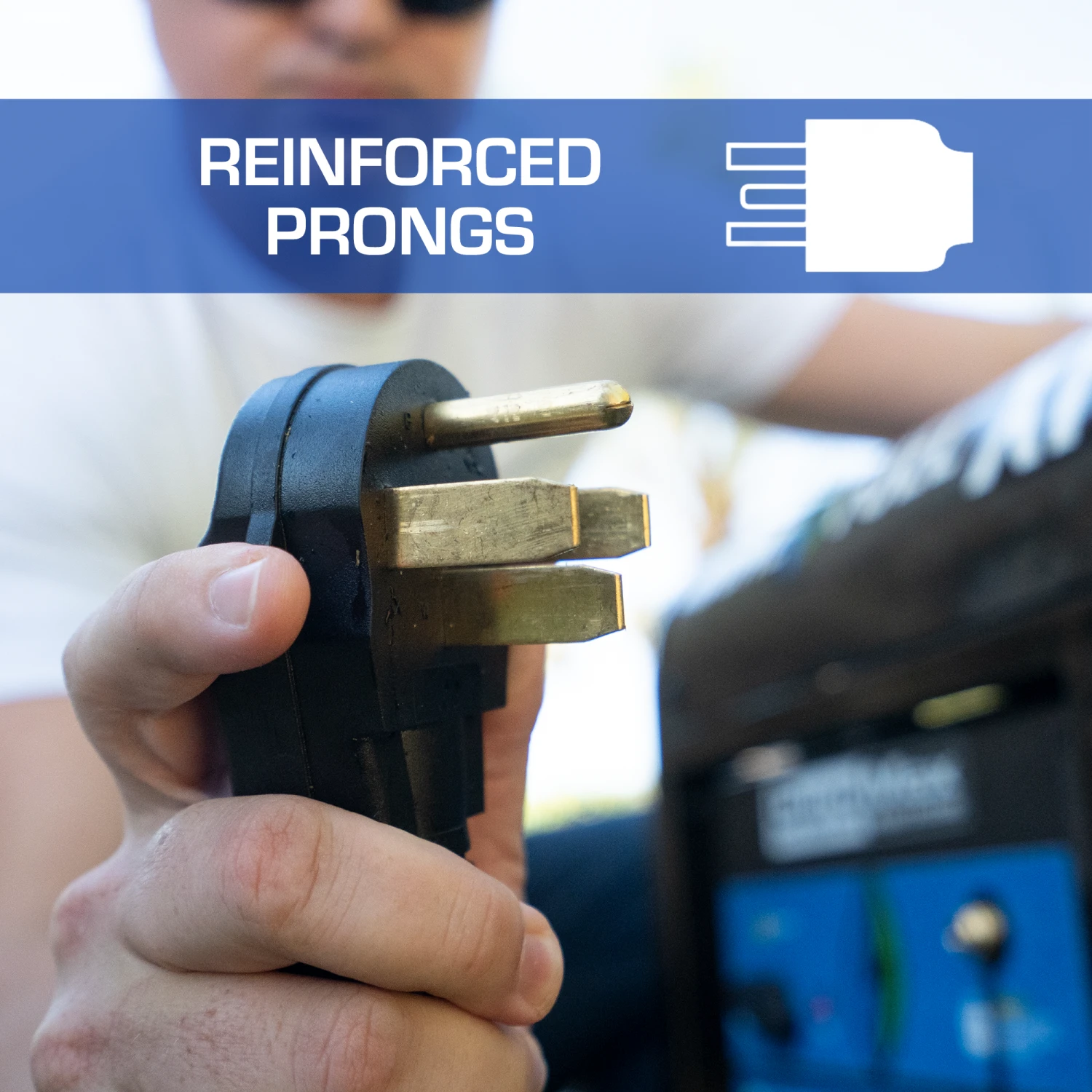 DuroMax XP5015GC 50-Amp 15-Foot Heavy Duty Generator Power Cord for Home Backup, Black 5 Generator Accessories DuroMax XP5015GC 50-Amp 15-Foot 6-Gauge 14-50 CS6364 Heavy Duty Generator Power Cord For Home Power Backup, Black