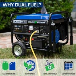 DuroMax XP5500EH 5,500 Watt Portable Dual Fuel Generator - Gas & Propane Powered 14 DuroMax XP5500EH 5,500 Watt Portable Dual Fuel Gas Propane Powered Generator