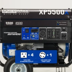 Gasoline Generators DuroMax XP5500X 5,500 Watt Gasoline Portable Generator W/ CO Alert