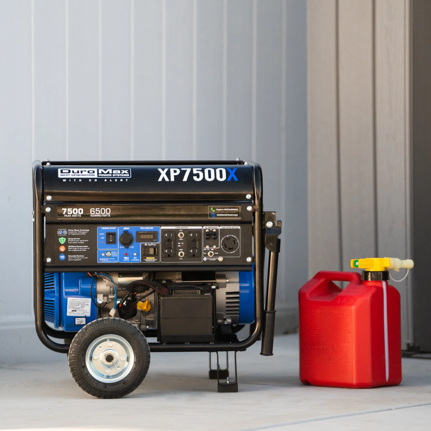 DuroMax XP7500X 7500 Watt Gasoline Portable Generator with CO Alert Technology - Reliable Jobsite Power 7 DuroMax XP7500X 7,500 Watt Gasoline Portable Generator W/ CO Alert Gasoline Generators