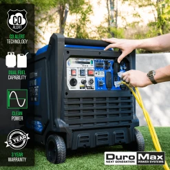 DuroMax XP9000iH 9,000 Watt Portable Dual Fuel Inverter Generator W/ CO Alert Dual Fuel Generators