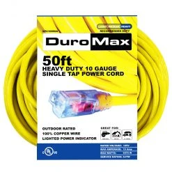 Generator Accessories DuroMax XPC10050A 50-Foot 10 Gauge Single Tap Extension Power Cord