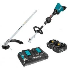 Makita XUX01M5PT 36-Volt 5.0Ah Cordless Couple Shaft Power Head Attachment Kit Lawn & Outdoor Power