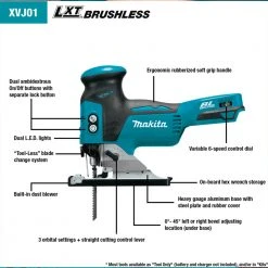Makita XVJ01Z 18V LXT Lithium Brushless Cordless Barrel Grip Jig Saw - Bare Tool Tools & Equipment