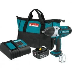 Makita XWT04S1 18V LXT Li-Ion 1/2" Sq. Drive Cordless Impact Wrench Kit Tools & Equipment