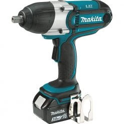 Makita XWT04S1 18V LXT Li-Ion 1/2" Sq. Drive Cordless Impact Wrench Kit Tools & Equipment