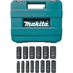 Tools & Equipment Makita A-96372 1/2-Inch Drive 6-Point 14-Pc. Deep Well Impact Socket Set
