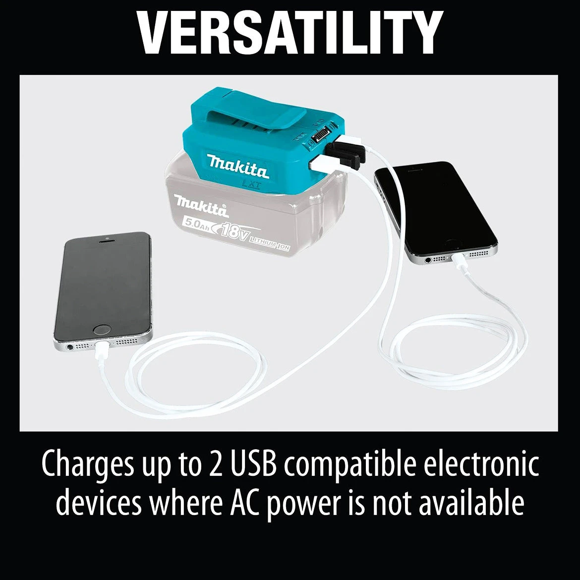 Makita ADP05 18-Volt Lithium-Ion Cordless USB Power Source - Bare Tool Tools & Equipment 8 Makita ADP05 18-Volt Lithium-Ion Cordless USB Power Source - Bare Tool Tools & Equipment