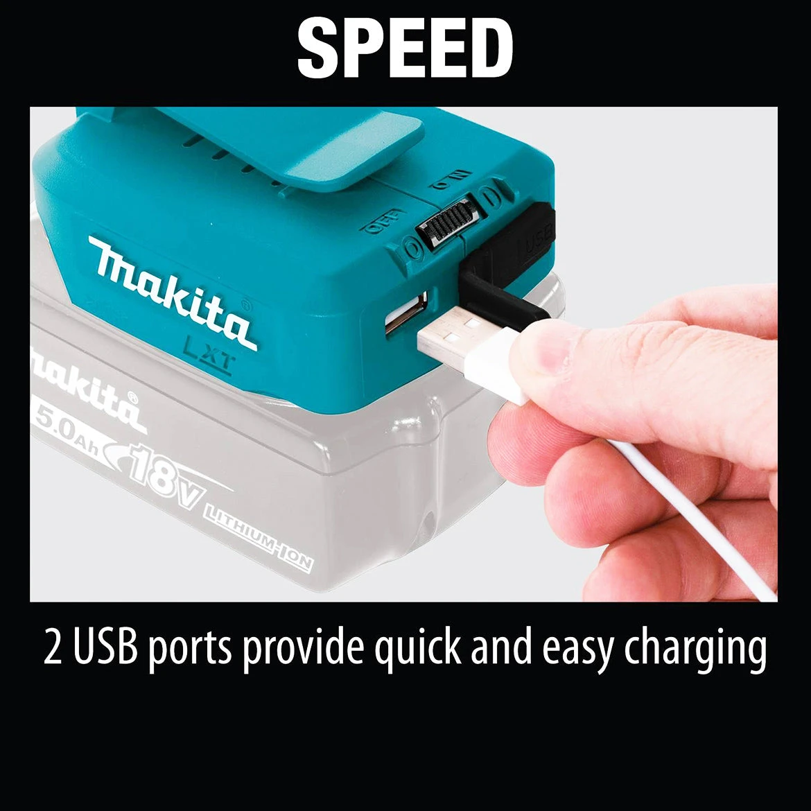 Makita ADP05 18-Volt Lithium-Ion Cordless USB Power Source - Bare Tool Tools & Equipment 9 Makita ADP05 18-Volt Lithium-Ion Cordless USB Power Source - Bare Tool Tools & Equipment