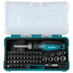 Makita B-50289 Durable Multi Assorted Fastening Ratchet And Bit Set - 47pc Power Tools