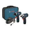 Tools & Equipment Bosch CLPK27-120 12-Volt Max Lithium-Ion Drill And Impact Driver Combo Kit