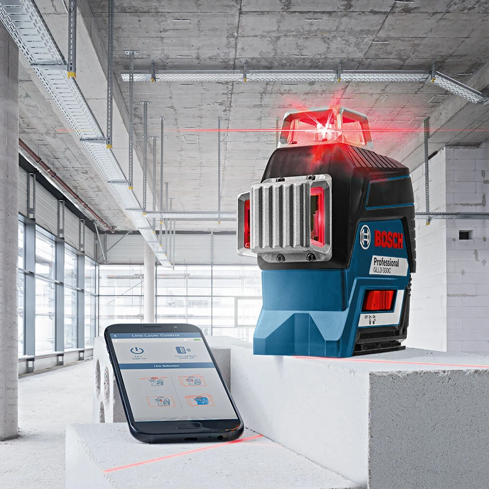 Bosch GLL3-330C 360-Degree 3-Plane Red Beam Self-Leveling Line Laser Kit – Precision Measuring Tool for Professionals 6 Bosch GLL3-330C 360-Degrees 3-Plane Red Beam Self-Leveling Line Laser Kit