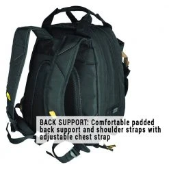 Tools & Equipment Custom Leather Craft 1134 44-Pocket Padded Straps Backpack Tool Work Bag