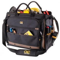 Custom Leather Craft 1539 Soft Tool Bag 58 Pockets W/ Padded Shoulder Strap