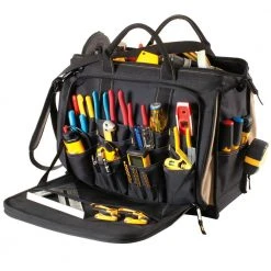 Custom Leather Craft 1539 Soft Tool Bag 58 Pockets W/ Padded Shoulder Strap