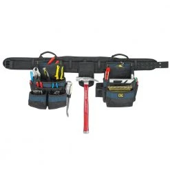 Custom Leather Craft 2605 20 Pocket 4-Pc Carpenters Tool Belt Combo Tools & Equipment