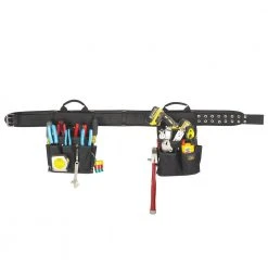 Custom Leather Craft Custom LeatherCraft 5609 20-Pocket 3-Piece Double Layer Cordura Electrical Combo Tools & Equipment