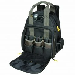 Custom Leather Craft Custom Leathercraft L255 53-Pocket Tech Gear Built In LED Lighted Back Pack