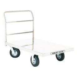 Shop Fox D3240 48-Inch X 30-Inch 2000-Lbs Pneumatic Wheel Platform Truck