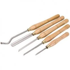 Tools & Equipment Shop Fox D3788 5 Pc. Hss Lathe Chisel Set Ash Handles With Brass Ferrules