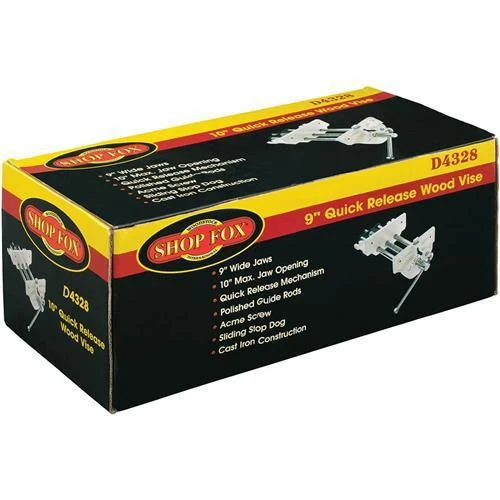 Tools & Equipment Shop Fox D4328 9" Quick Release Wood Vise 10" Maximum Jaw Opening 5 Tools & Equipment Shop Fox D4328 9" Quick Release Wood Vise 10" Maximum Jaw Opening