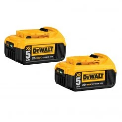 Tools & Equipment DeWALT DCB205-2 20V MAX Premium XR 5.0Ah Lithium Ion Power Tool Battery - 2 Pack