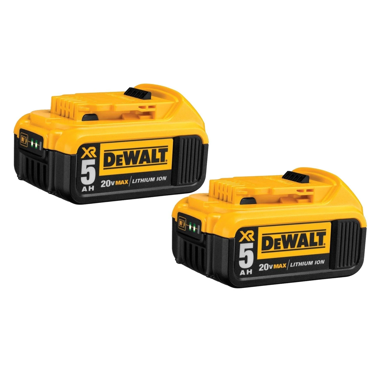 Tools & Equipment DeWALT DCB205-2 20V MAX Premium XR 5.0Ah Lithium Ion Power Tool Battery - 2 Pack 3 Tools & Equipment DeWALT DCB205-2 20V MAX Premium XR 5.0Ah Lithium Ion Power Tool Battery - 2 Pack