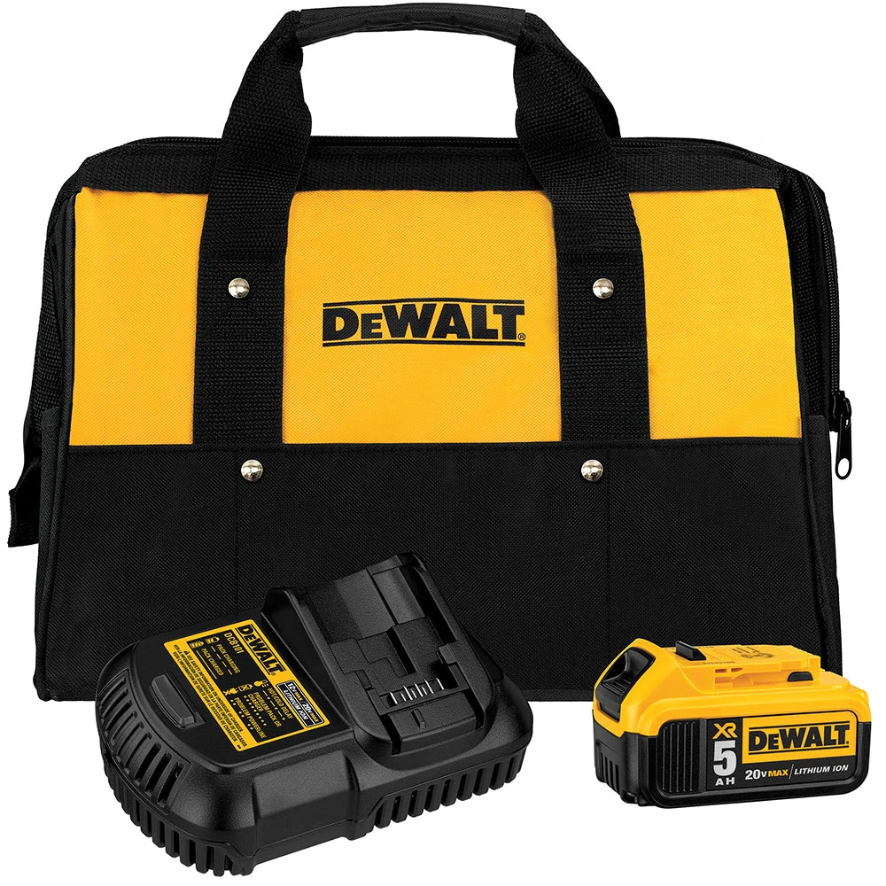 DeWALT DCB205CK 20V 5.0Ah Lithium-Ion Battery Pack and Charger Kit for Power Tools 3 DeWALT DCB205CK 20V 5.0Ah Lithium-Ion Battery Pack And Charger Kit Tools & Equipment