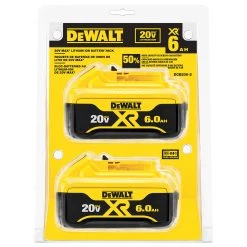 DeWALT DCB206-2 20V 6 Ah MAX XR Premium Lithium Ion Battery Pack - 2Pk