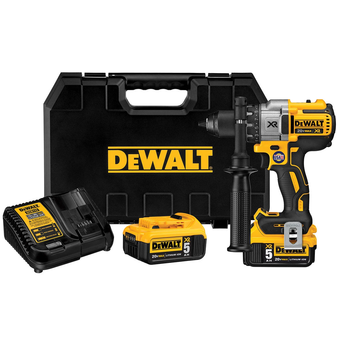 DeWALT DCD991P2 20V 1/2-Inch 3-Speed 5.0Ah Lithium-Ion Drill/Driver Kit 3 DeWALT DCD991P2 20V 1/2-Inch 3-Speed 5.0Ah Lithium-Ion Drill/Driver Kit