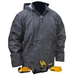 Tools & Equipment DeWALT DCHJ076ABD1-L 20V Heated Heavy Duty Work Coat Kit Black Large