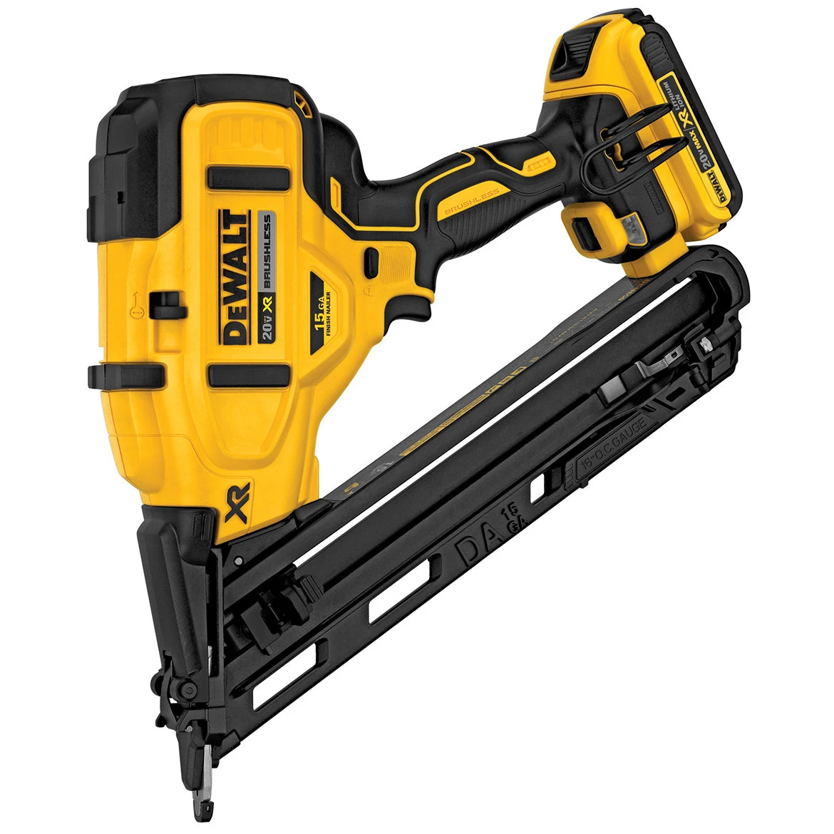 DeWALT DCN650D1 20V MAX XR 15-Gauge Cordless Angled Finish Nailer Kit | Efficient & Portable Nailer for Professionals 5 DeWALT DCN650D1 20V MAX XR 15-Gauge Cordless Angled Finish Nailer Kit Tools & Equipment