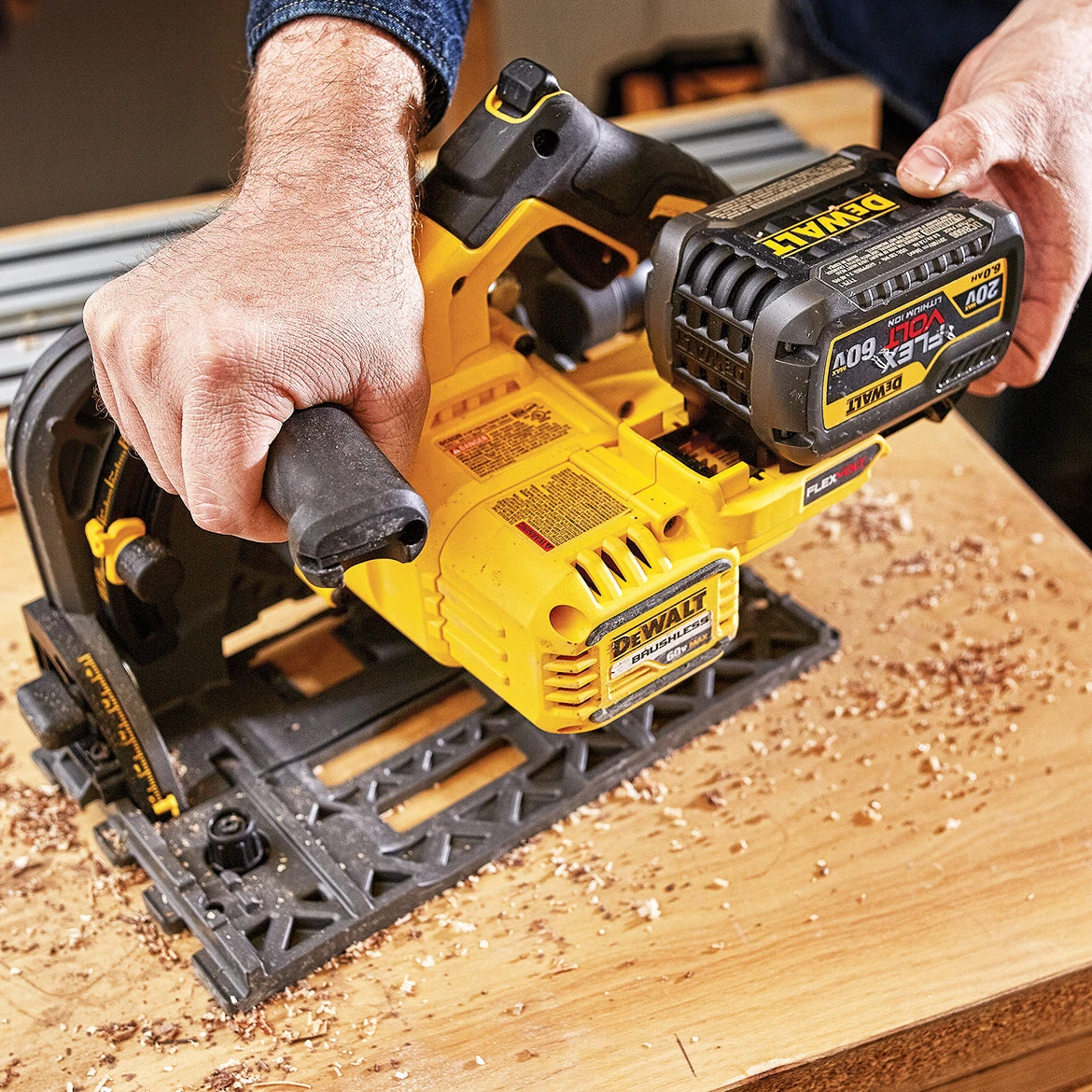 Tools & Equipment DeWALT DCS520B 60V 6-1/2" Li-Ion Anti-Kickback Cordless Track Saw - Bare Tool 4 Tools & Equipment DeWALT DCS520B 60V 6-1/2" Li-Ion Anti-Kickback Cordless Track Saw - Bare Tool