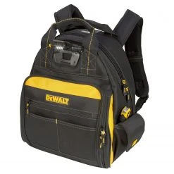 Tools & Equipment DeWALT DGL523 57-Pocket Padded Web Handles LED Lighted Tool Backpack Bag