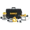 DeWALT DW618B3 2.25HP D-Handle Plunge Fixed Base Router Tool Kit - DW618 Tools & Equipment