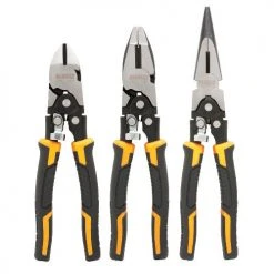 DeWALT DWHT70485 3-Piece Compound Action Plier Cutter Set - Pliers Tools & Equipment