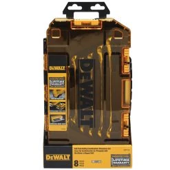DeWALT DWMT74733 SAE Full Polish Ratcheting Combination Wrench Set - 8pc