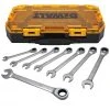 DeWALT DWMT74734 Metric Full Polish Ratcheting Combination Wrench Set - 8pc Tools & Equipment 2 DeWALT DWMT74734 Metric Full Polish Ratcheting Combination Wrench Set - 8pc Tools & Equipment