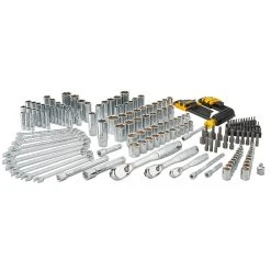 DeWALT DWMT81534 Durable Chrome SAE Quick Release Mechanics Tool Set - 205pc Automotive