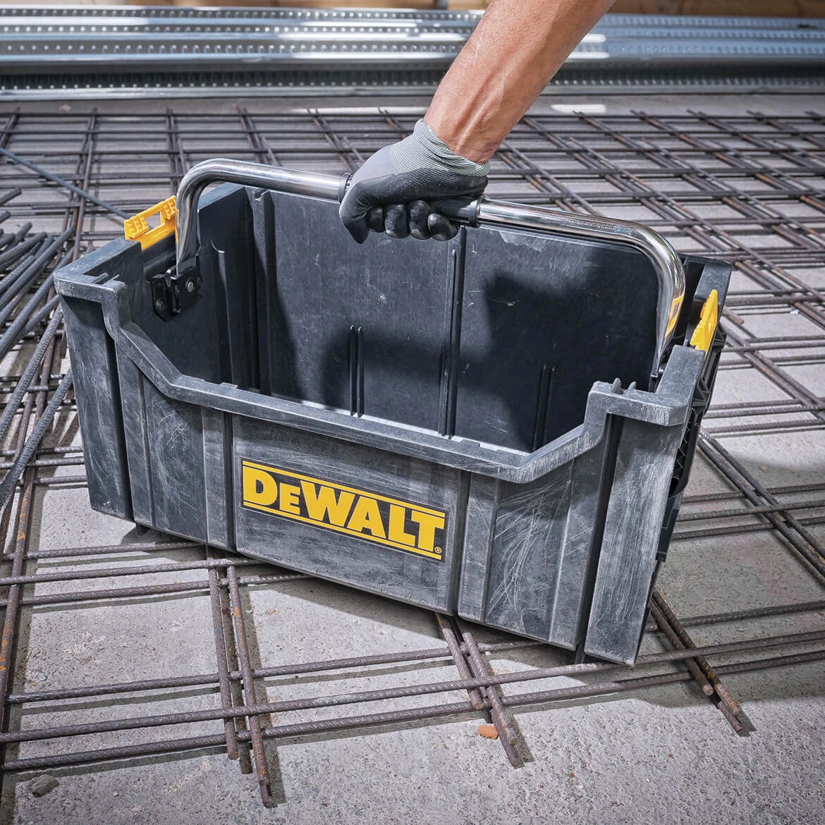 DeWALT DWST08206 TOUGHSYSTEM Stackable Multi-Grip Tool Box Tote 8 DeWALT DWST08206 TOUGHSYSTEM Stackable Multi-Grip Tool Box Tote
