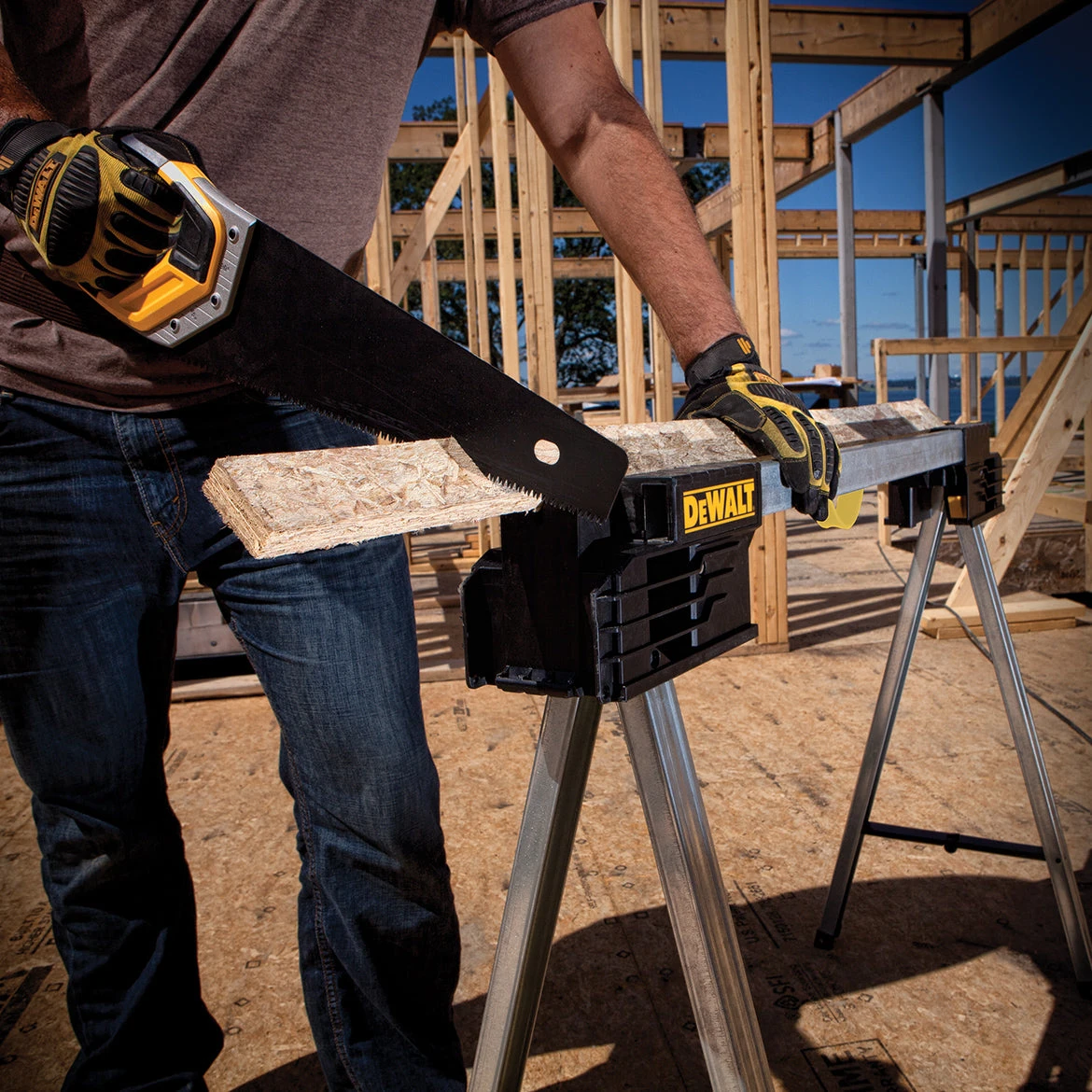 Tools & Equipment DeWALT DWST11155 Durable Metal Folding V-Groove Stand Sawhorse 6 Tools & Equipment DeWALT DWST11155 Durable Metal Folding V-Groove Stand Sawhorse