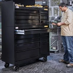 DeWALT DWST25294 52-Inch 900-Series 9-Drawer Rolling Storage Cabinet - Black