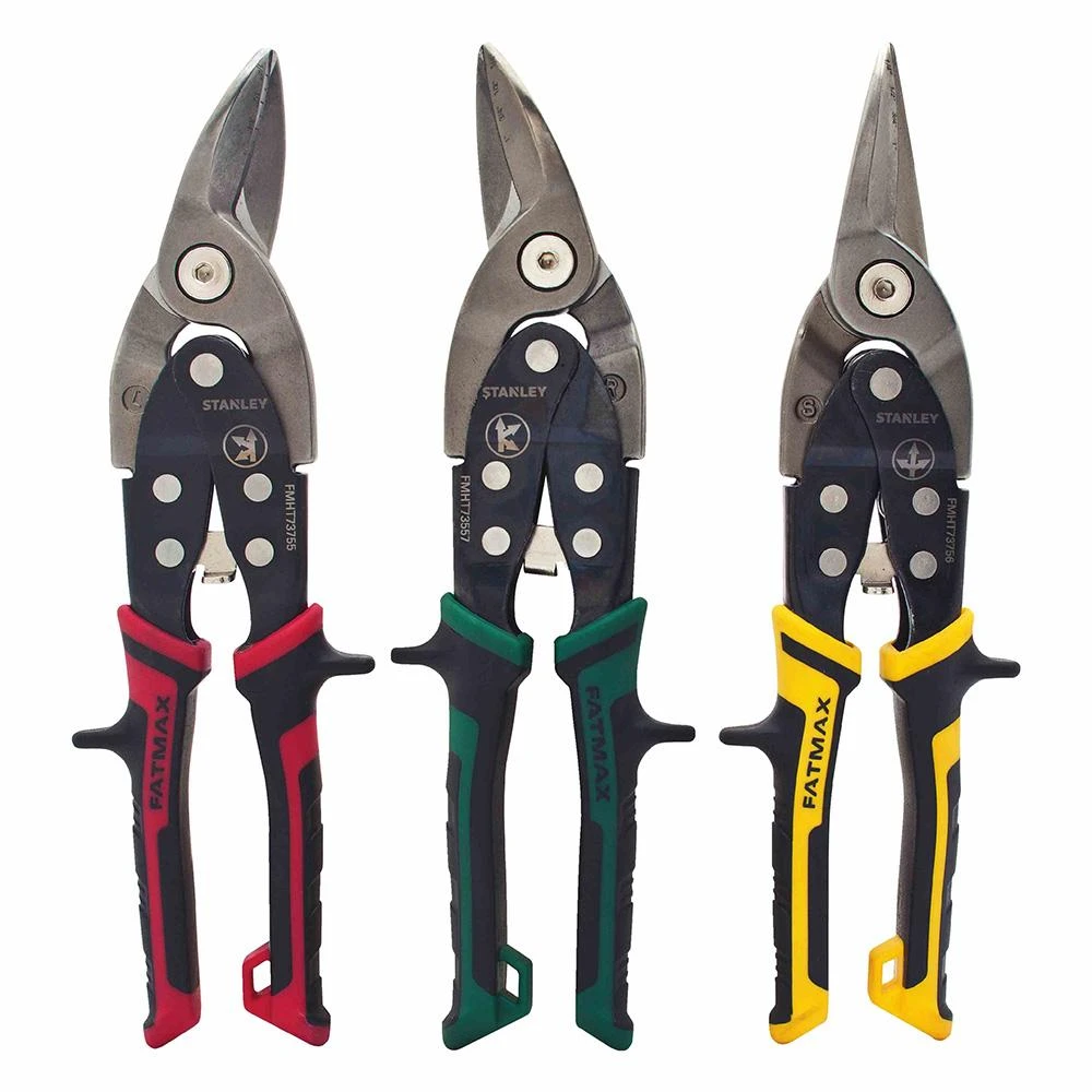 Stanley FMHT73558 18 Gauge Forged Chrome FatMax Aviation Snip Set, 3pc - Premium Hand Tools for Precision Cutting 3 Tools & Equipment Stanley FMHT73558 18 Gauge Forged Chrome FatMax Aviation Snip Set, 3pc