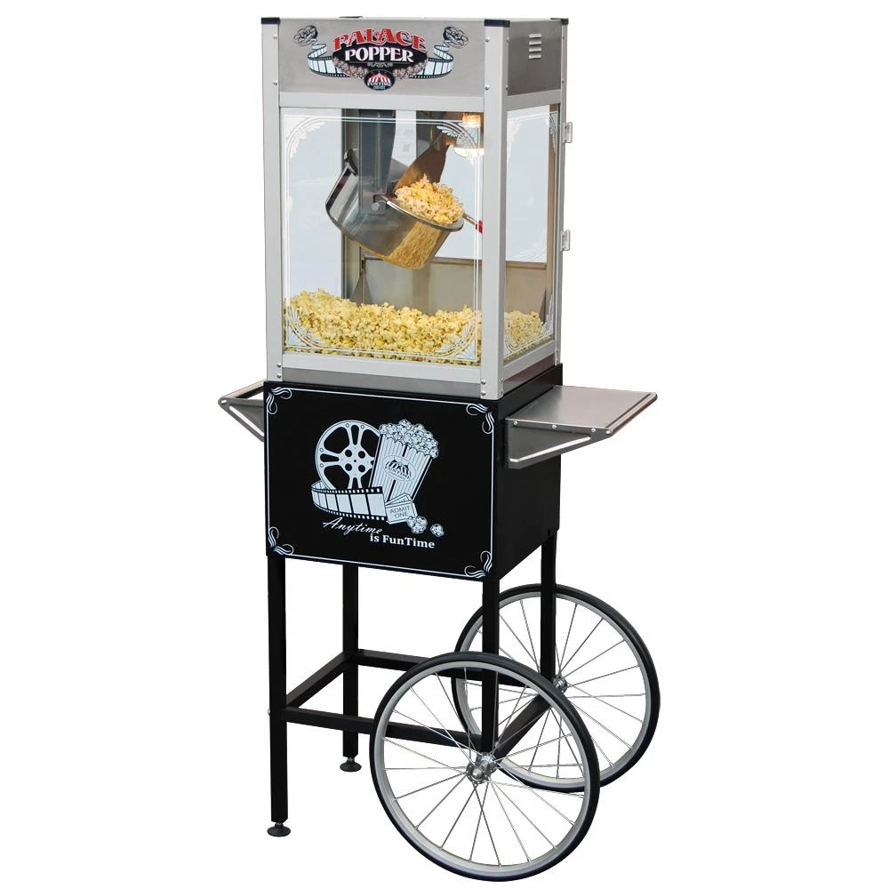 FunTime FT1665PP Palace Popper 16 OZ Commercial Bar Popcorn Popper Machine for Home & Business Use 12 FunTime FT1665PP Palace Popper 16 OZ Commercial Bar Popcorn Popper Machine Cart Home Goods
