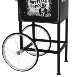 FunTime FT860CB 8oz Premium Black Popcorn Popper Machine Maker Cart Vintage Home Goods
